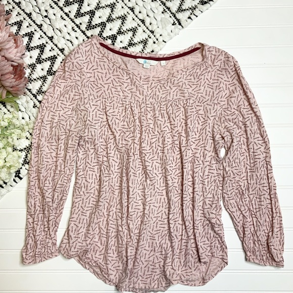 Boden Tops - BODEN Pink Arrow Scoop Neck Blouse